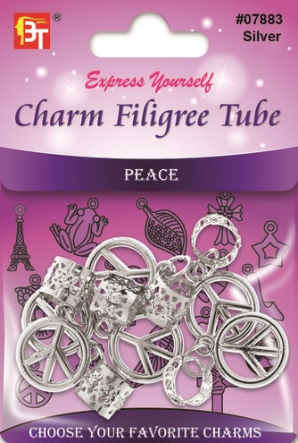 BRAID JEWELRY CHARMS-PEACE - SILVER 